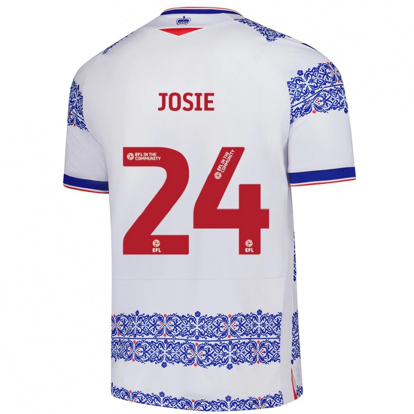 Danxen Heren Josie Longhurst #24 Wit Blauw Thuisshirt Thuistenue 2025/26 T-Shirt