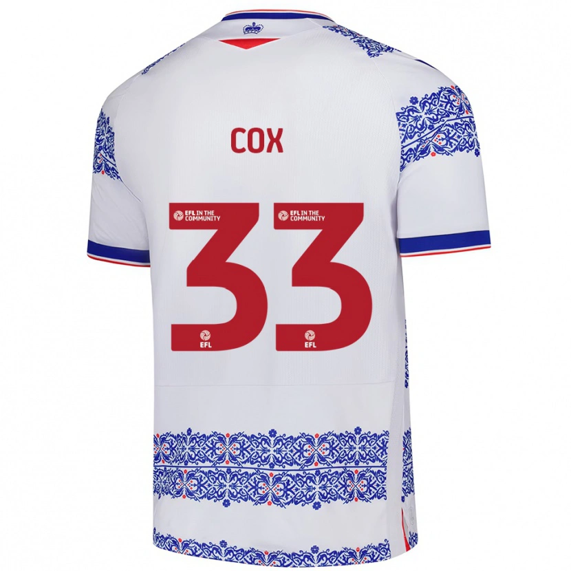 Danxen Heren Bella Cox #33 Wit Blauw Thuisshirt Thuistenue 2025/26 T-Shirt