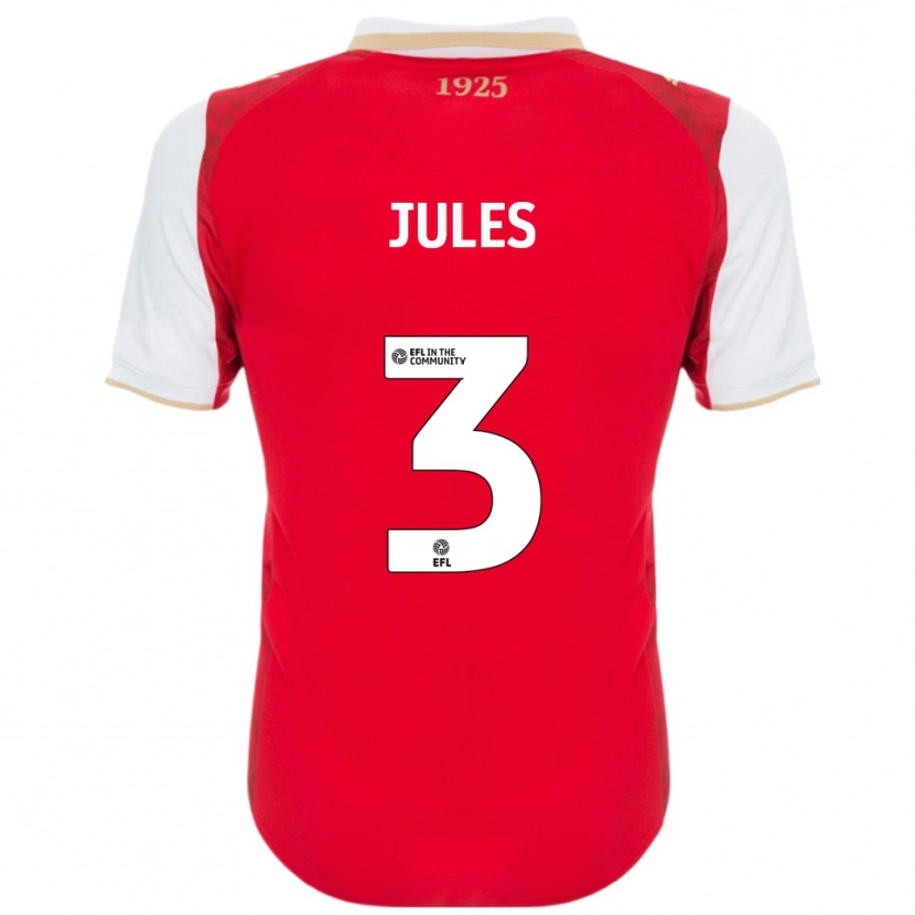 Danxen Heren Zak Jules #3 Rood Wit Thuisshirt Thuistenue 2025/26 T-Shirt