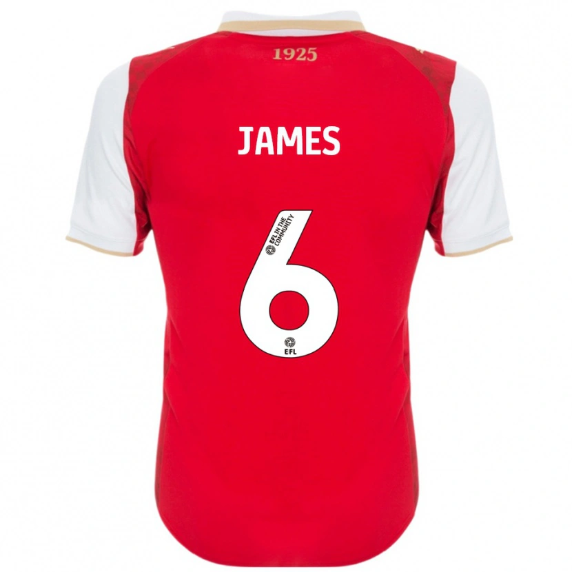 Danxen Heren Reece James #6 Rood Wit Thuisshirt Thuistenue 2025/26 T-Shirt