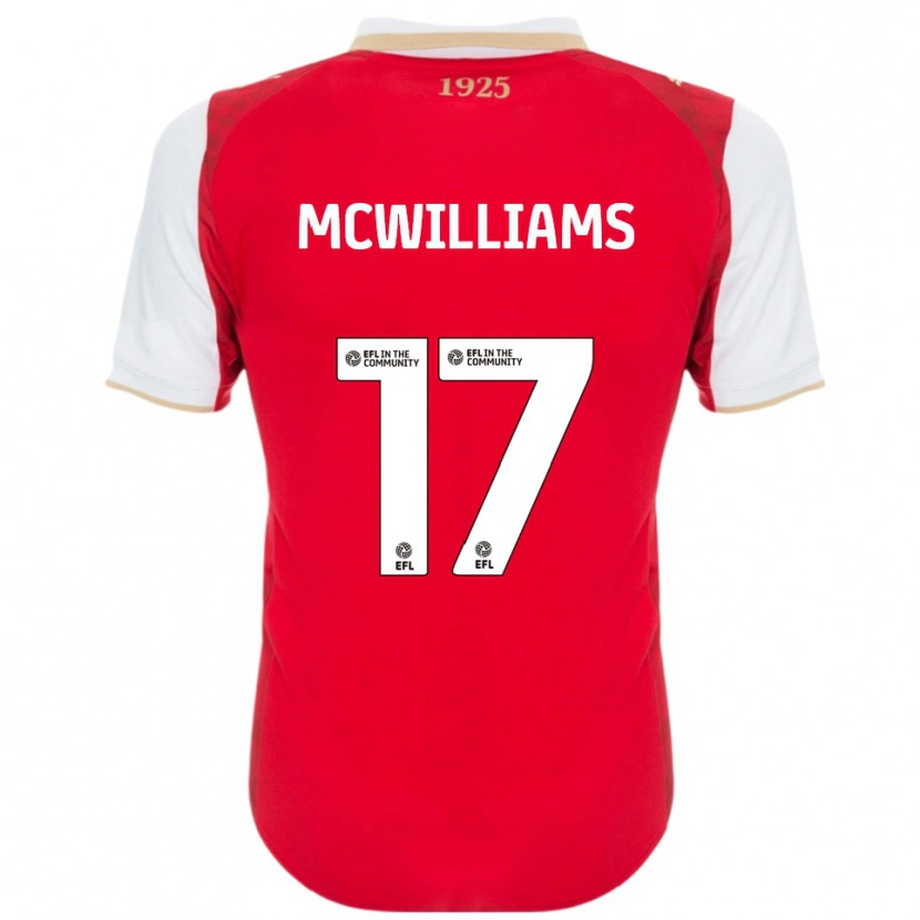 Danxen Heren Shaun Mcwilliams #17 Rood Wit Thuisshirt Thuistenue 2025/26 T-Shirt