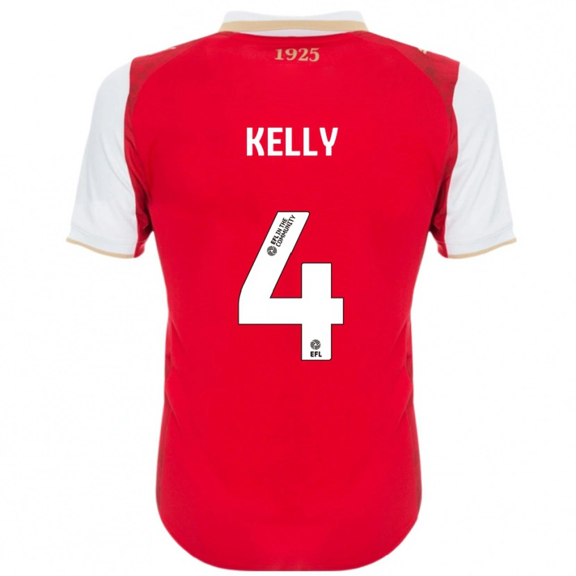 Danxen Heren Liam Kelly #4 Rood Wit Thuisshirt Thuistenue 2025/26 T-Shirt