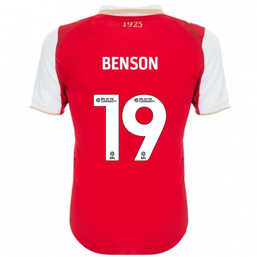 Danxen Heren Josh Benson #19 Rood Wit Thuisshirt Thuistenue 2025/26 T-Shirt
