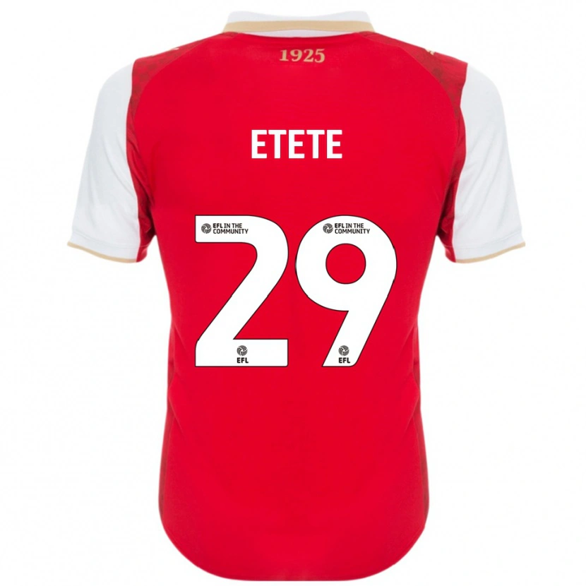 Danxen Heren Kion Etete #29 Rood Wit Thuisshirt Thuistenue 2025/26 T-Shirt