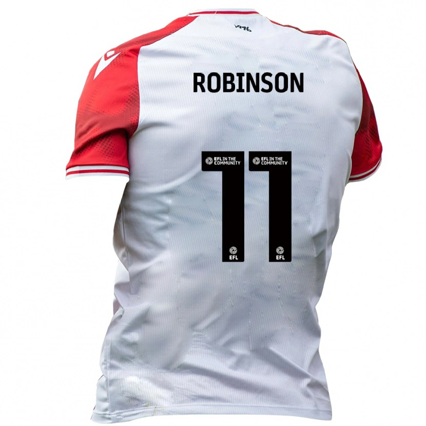 Danxen Heren Alfie Robinson #11 Wit Rood Thuisshirt Thuistenue 2025/26 T-Shirt