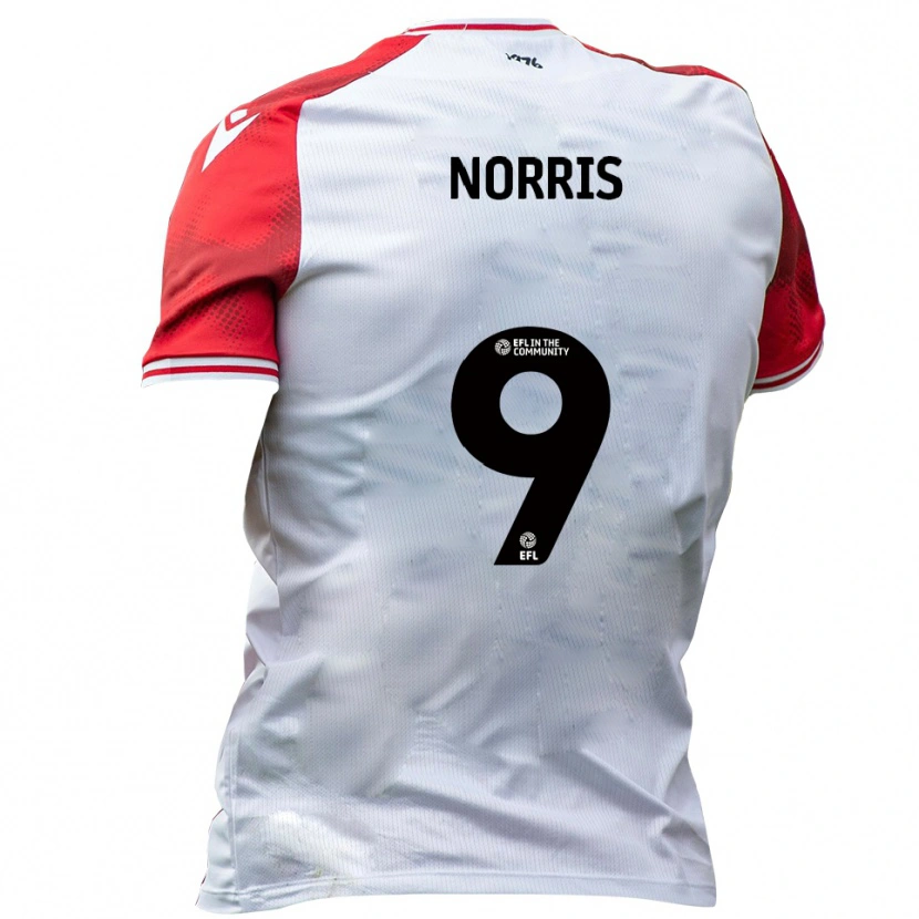 Danxen Heren Frank Norris #9 Wit Rood Thuisshirt Thuistenue 2025/26 T-Shirt