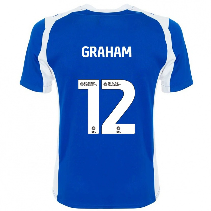 Danxen Heren Leo Graham #12 Blauw Wit Thuisshirt Thuistenue 2025/26 T-Shirt