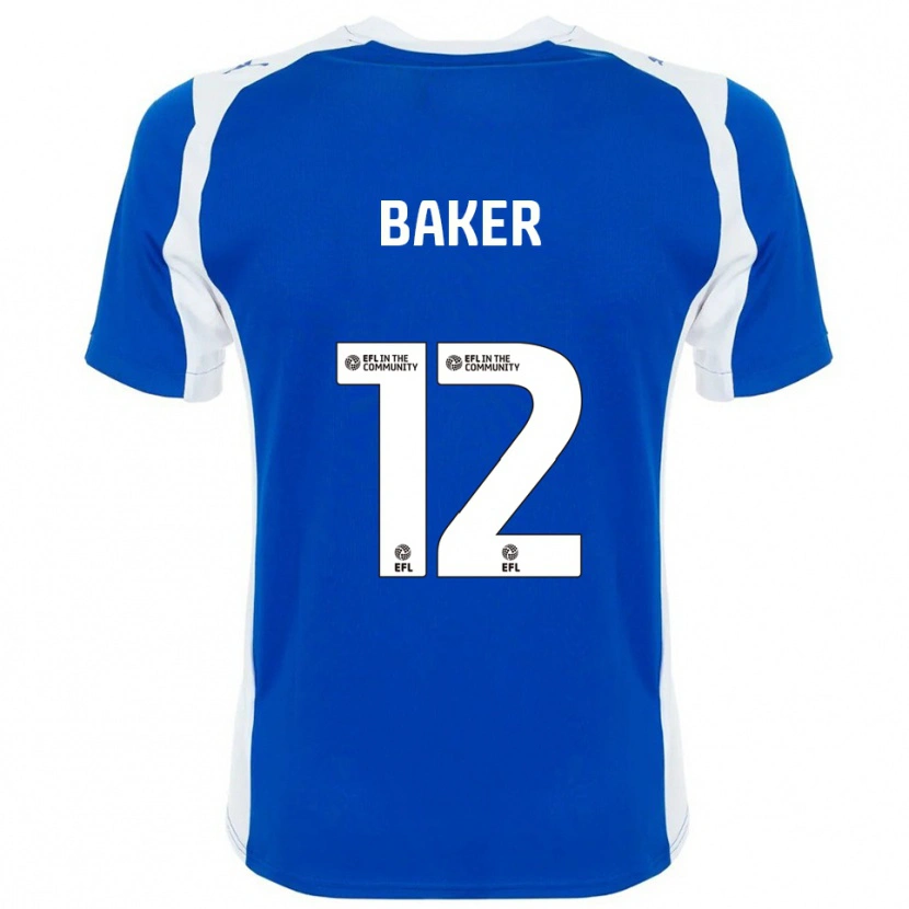 Danxen Heren Tegen Baker #12 Blauw Wit Thuisshirt Thuistenue 2025/26 T-Shirt