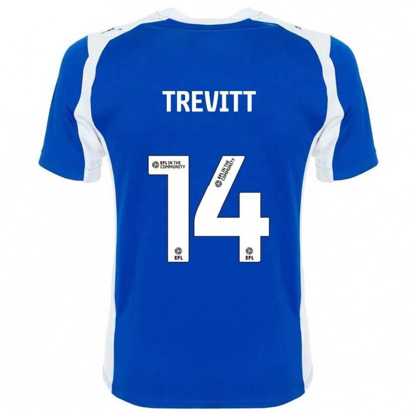 Danxen Heren Ryan Trevitt #14 Blauw Wit Thuisshirt Thuistenue 2025/26 T-Shirt