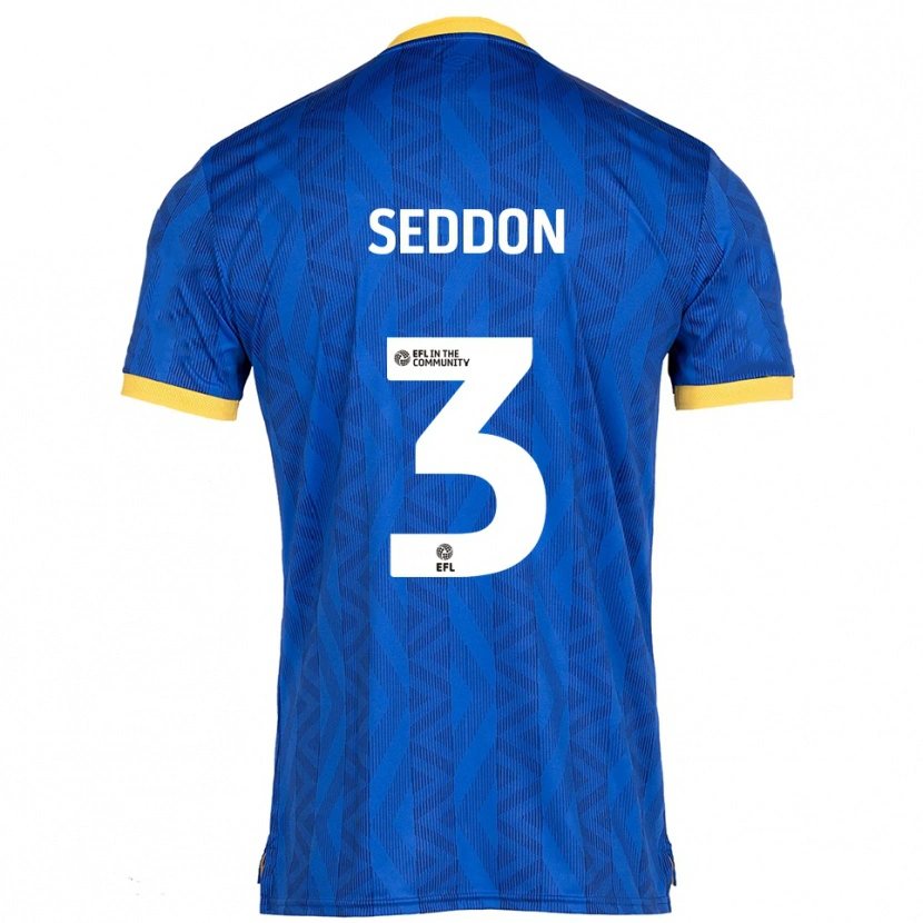 Danxen Heren Steve Seddon #3 Marine Geel Thuisshirt Thuistenue 2025/26 T-Shirt