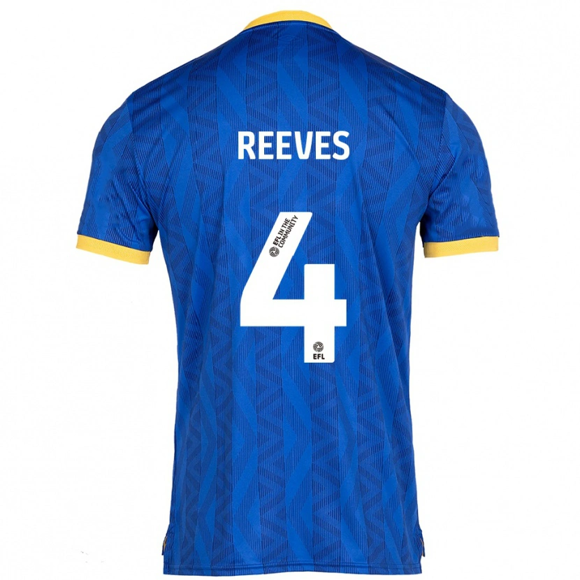 Danxen Heren Jake Reeves #4 Marine Geel Thuisshirt Thuistenue 2025/26 T-Shirt