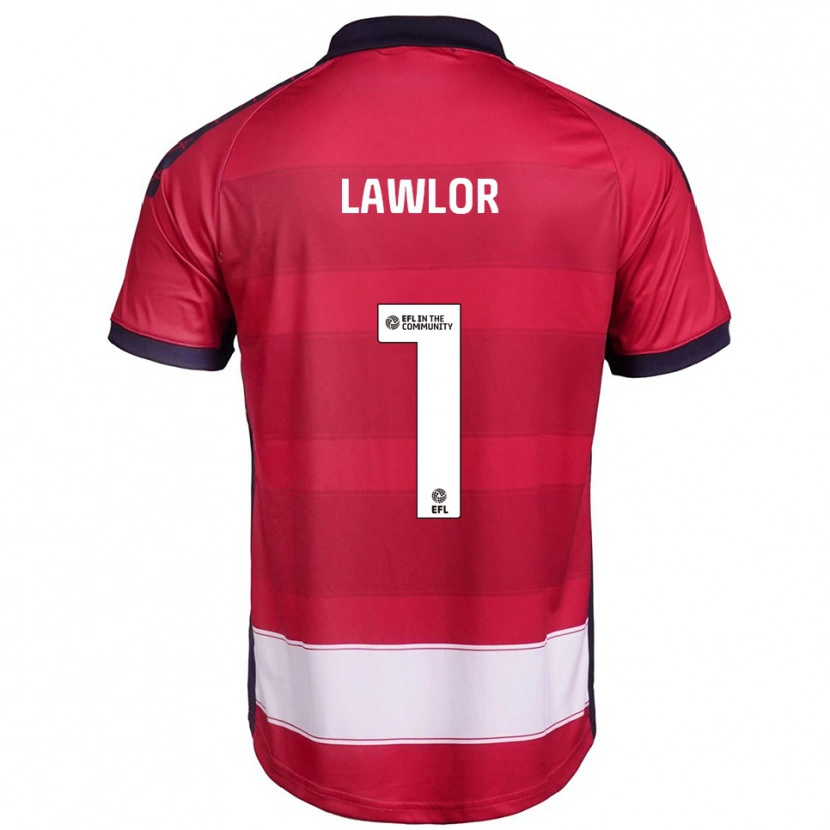 Danxen Heren Ian Lawlor #1 Rood Wit Thuisshirt Thuistenue 2025/26 T-Shirt