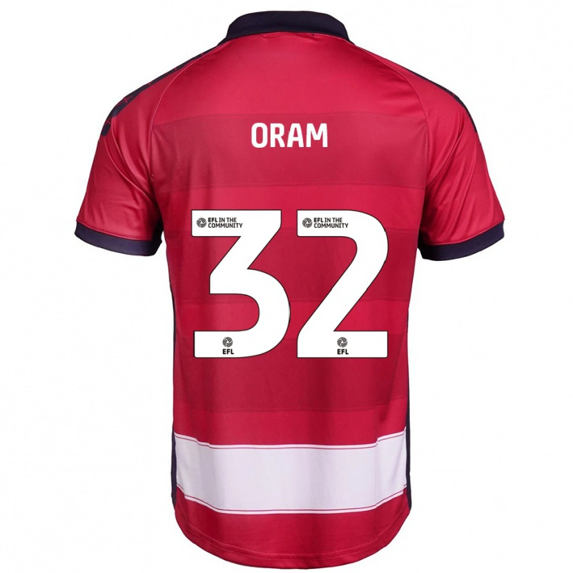 Danxen Heren Jake Oram #32 Rood Wit Thuisshirt Thuistenue 2025/26 T-Shirt