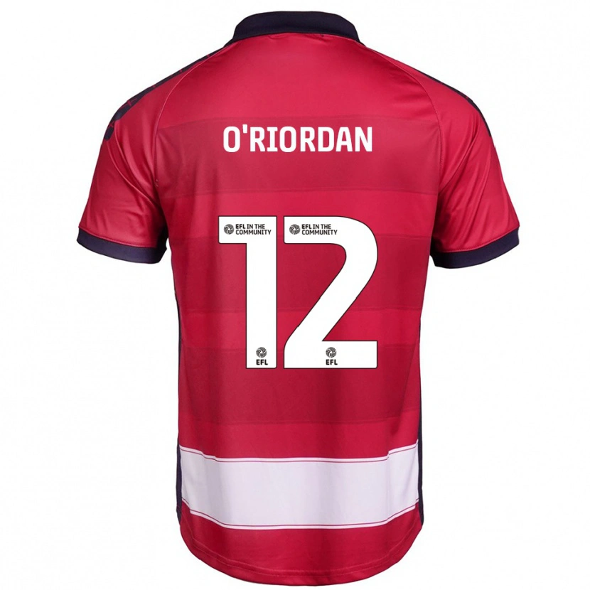 Danxen Heren Connor O'riordan #12 Rood Wit Thuisshirt Thuistenue 2025/26 T-Shirt
