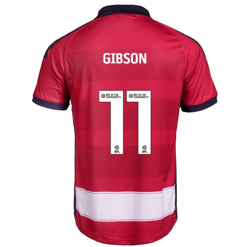 Danxen Heren Jordan Gibson #11 Rood Wit Thuisshirt Thuistenue 2025/26 T-Shirt