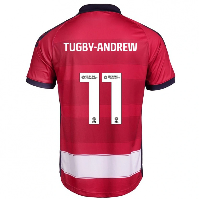 Danxen Heren Lindsey Tugby-Andrew #11 Rood Wit Thuisshirt Thuistenue 2025/26 T-Shirt