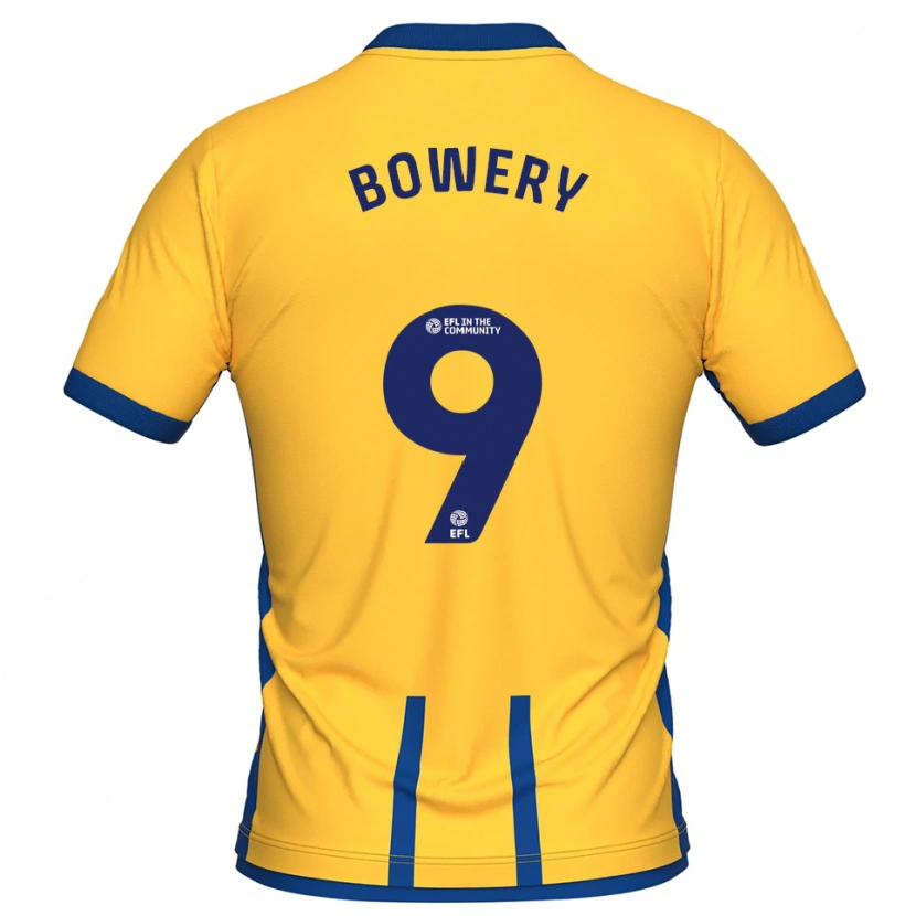 Danxen Heren Jordan Bowery #9 Geel Blauw Thuisshirt Thuistenue 2025/26 T-Shirt