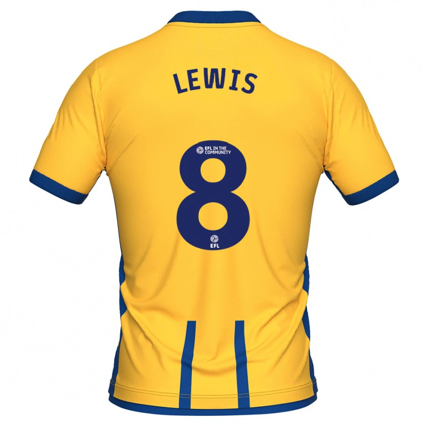 Danxen Heren Aaron Lewis #8 Geel Blauw Thuisshirt Thuistenue 2025/26 T-Shirt