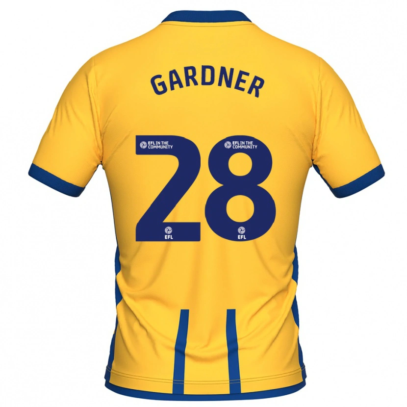 Danxen Heren Joe Gardner #28 Geel Blauw Thuisshirt Thuistenue 2025/26 T-Shirt