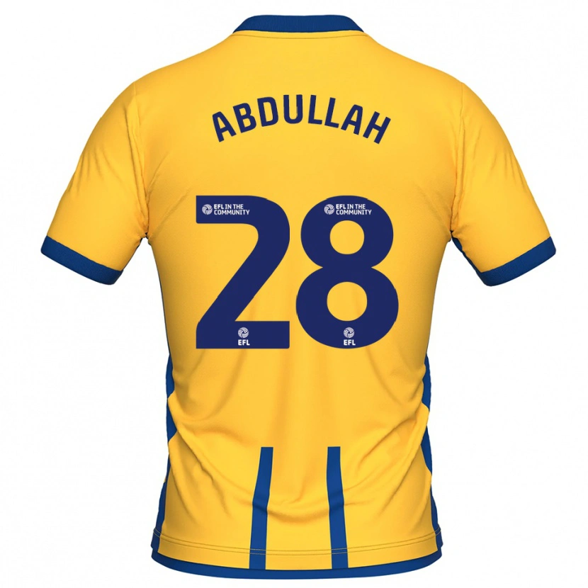 Danxen Heren Mckeal Abdullah #28 Geel Blauw Thuisshirt Thuistenue 2025/26 T-Shirt