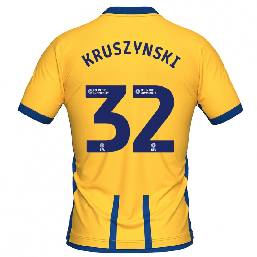 Danxen Heren Jakub Kruszynski #32 Geel Blauw Thuisshirt Thuistenue 2025/26 T-Shirt