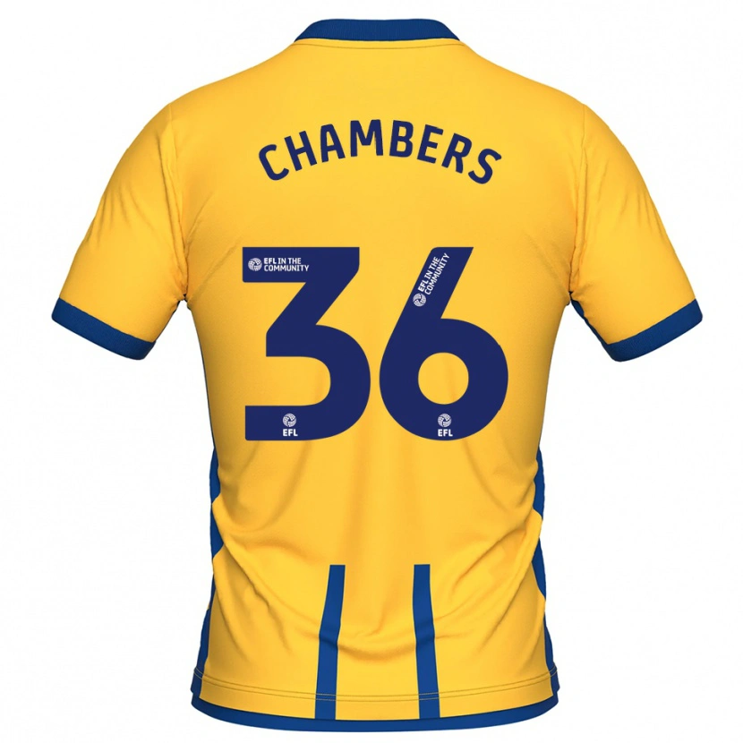 Danxen Heren Jayden Chambers #36 Geel Blauw Thuisshirt Thuistenue 2025/26 T-Shirt
