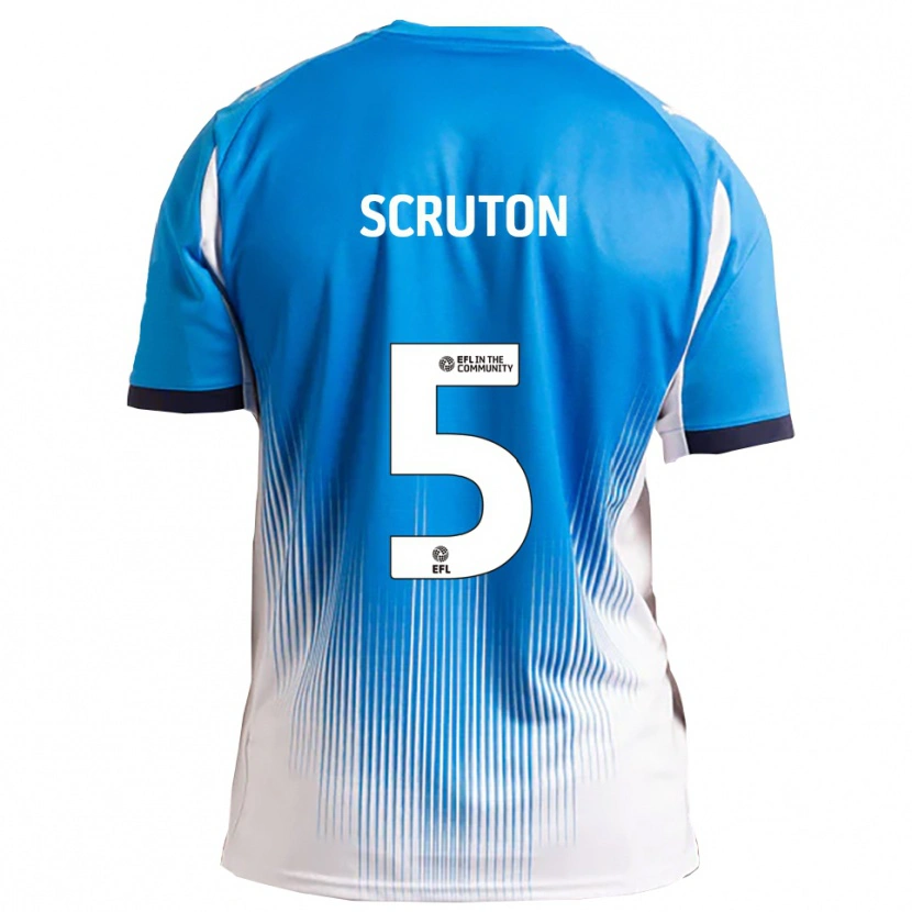 Danxen Heren Callum Scruton #5 Blauw Wit Thuisshirt Thuistenue 2025/26 T-Shirt