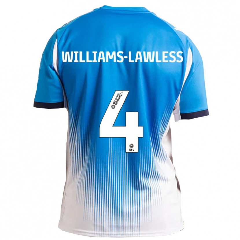 Danxen Heren John Williams-Lawless #4 Blauw Wit Thuisshirt Thuistenue 2025/26 T-Shirt