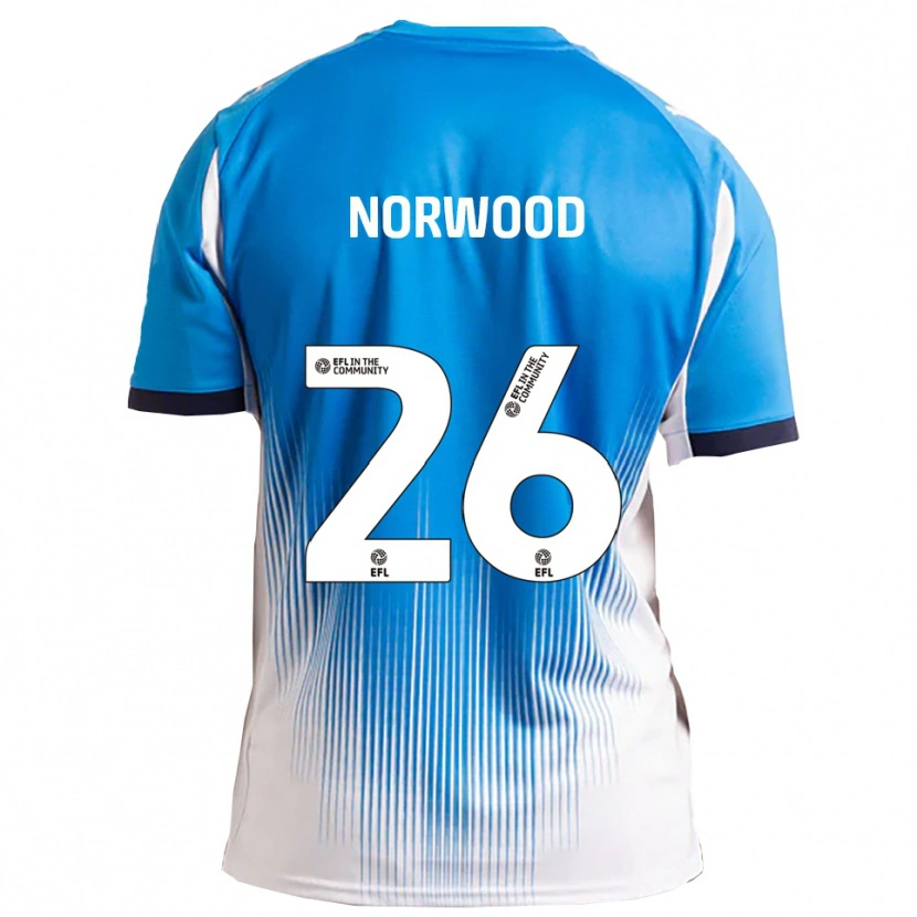 Danxen Heren Oliver Norwood #26 Blauw Wit Thuisshirt Thuistenue 2025/26 T-Shirt