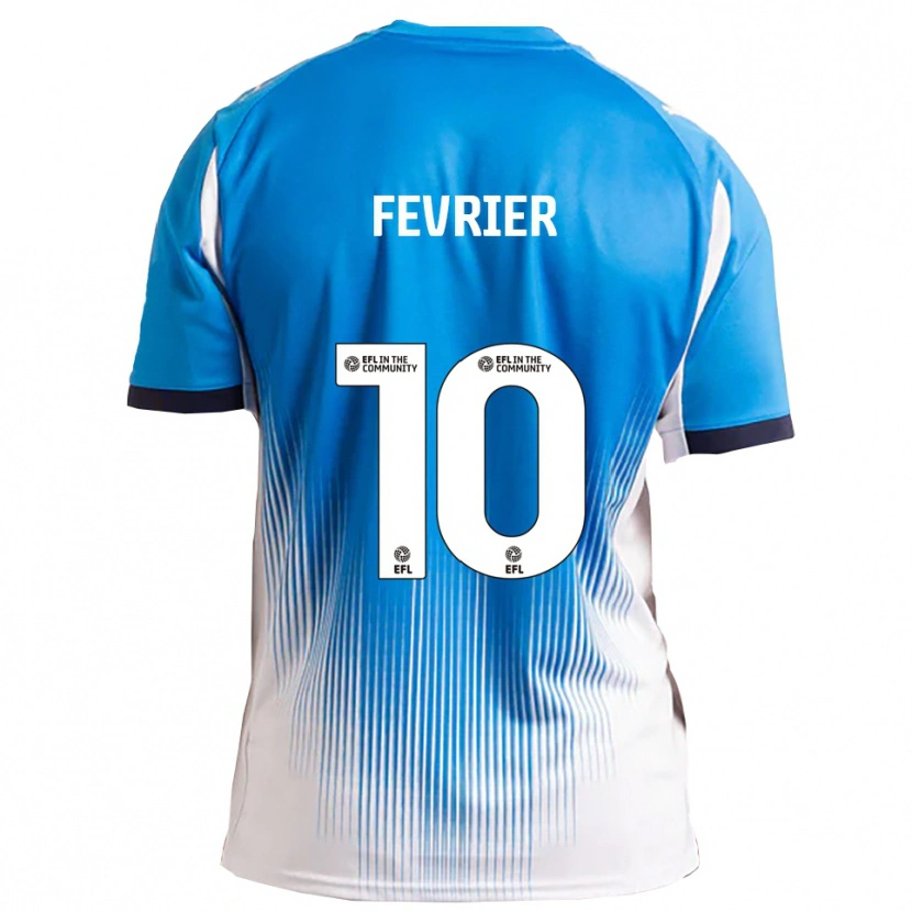 Danxen Heren Jayden Fevrier #10 Blauw Wit Thuisshirt Thuistenue 2025/26 T-Shirt