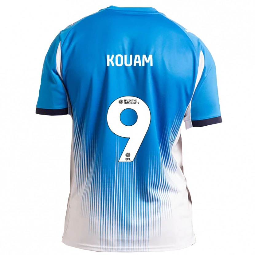 Danxen Heren Marcus Kouam #9 Blauw Wit Thuisshirt Thuistenue 2025/26 T-Shirt