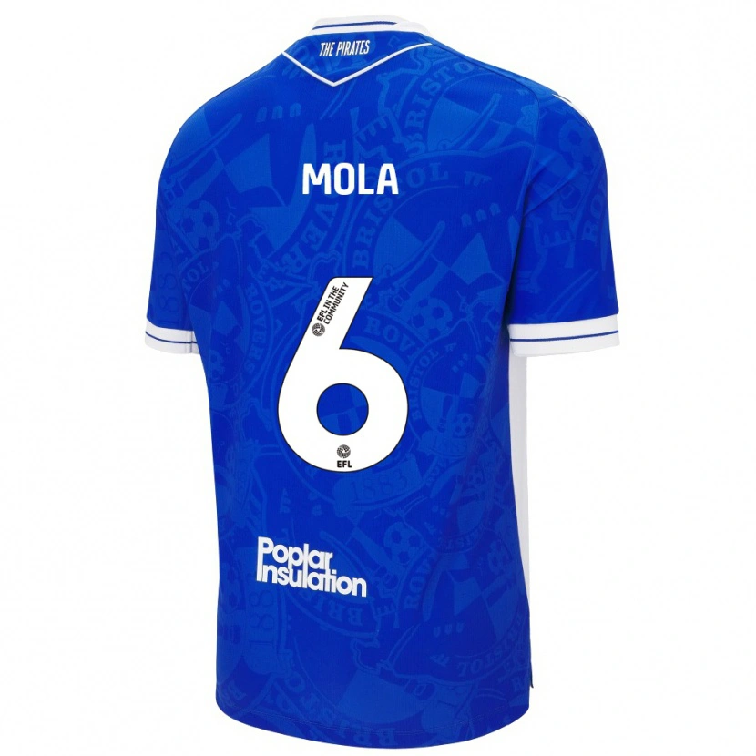 Danxen Heren Clinton Mola #6 Blauw Wit Thuisshirt Thuistenue 2025/26 T-Shirt