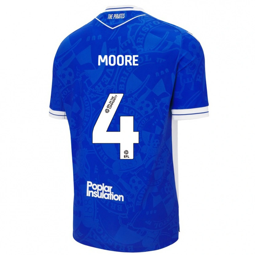 Danxen Heren Taylor Moore #4 Blauw Wit Thuisshirt Thuistenue 2025/26 T-Shirt