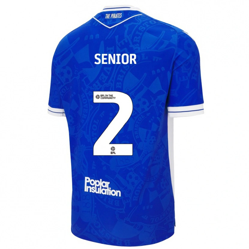 Danxen Heren Joel Senior #2 Blauw Wit Thuisshirt Thuistenue 2025/26 T-Shirt