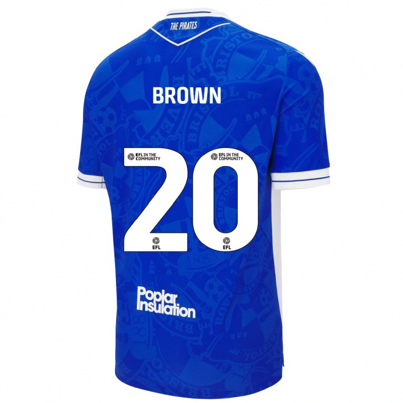 Danxen Heren Jevani Brown #20 Blauw Wit Thuisshirt Thuistenue 2025/26 T-Shirt