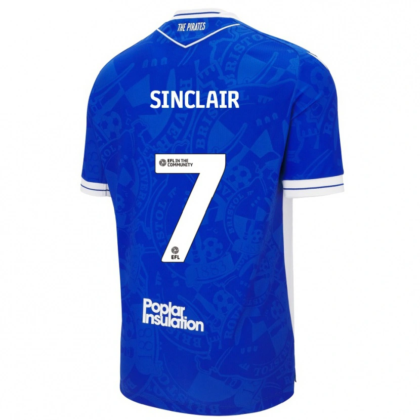 Danxen Heren Scott Sinclair #7 Blauw Wit Thuisshirt Thuistenue 2025/26 T-Shirt