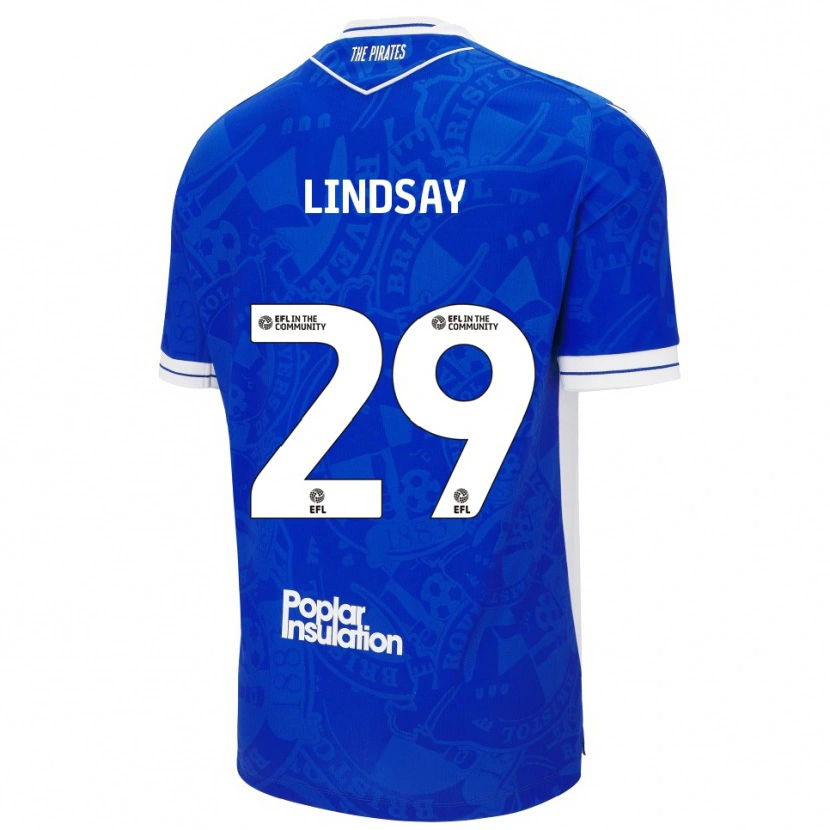 Danxen Heren Jamie Lindsay #29 Blauw Wit Thuisshirt Thuistenue 2025/26 T-Shirt
