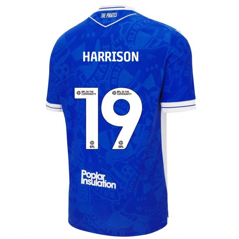 Danxen Heren Ellis Harrison #19 Blauw Wit Thuisshirt Thuistenue 2025/26 T-Shirt