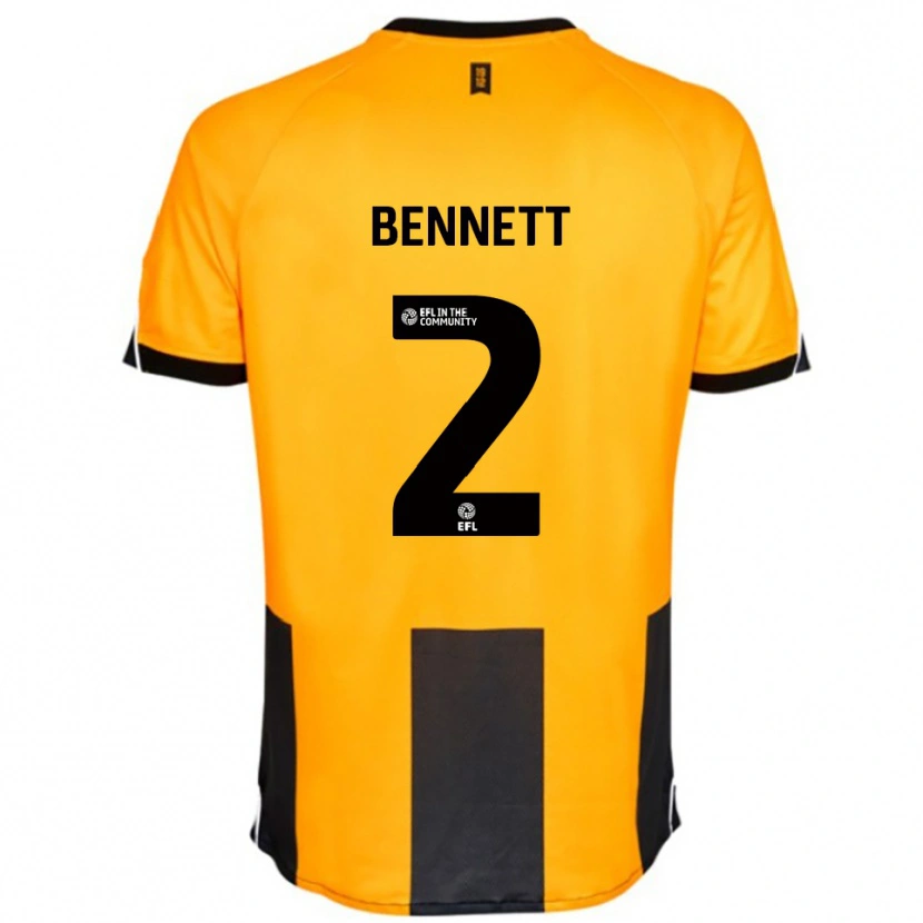 Danxen Heren Liam Bennett #2 Oranje Zwart Thuisshirt Thuistenue 2025/26 T-Shirt