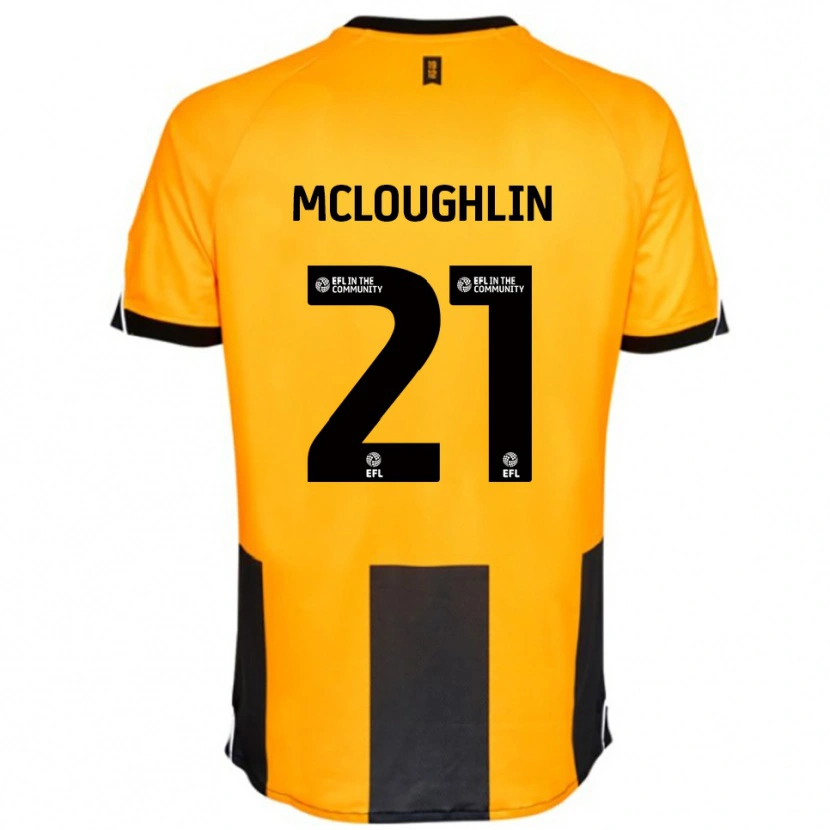Danxen Heren Shane Mcloughlin #21 Oranje Zwart Thuisshirt Thuistenue 2025/26 T-Shirt