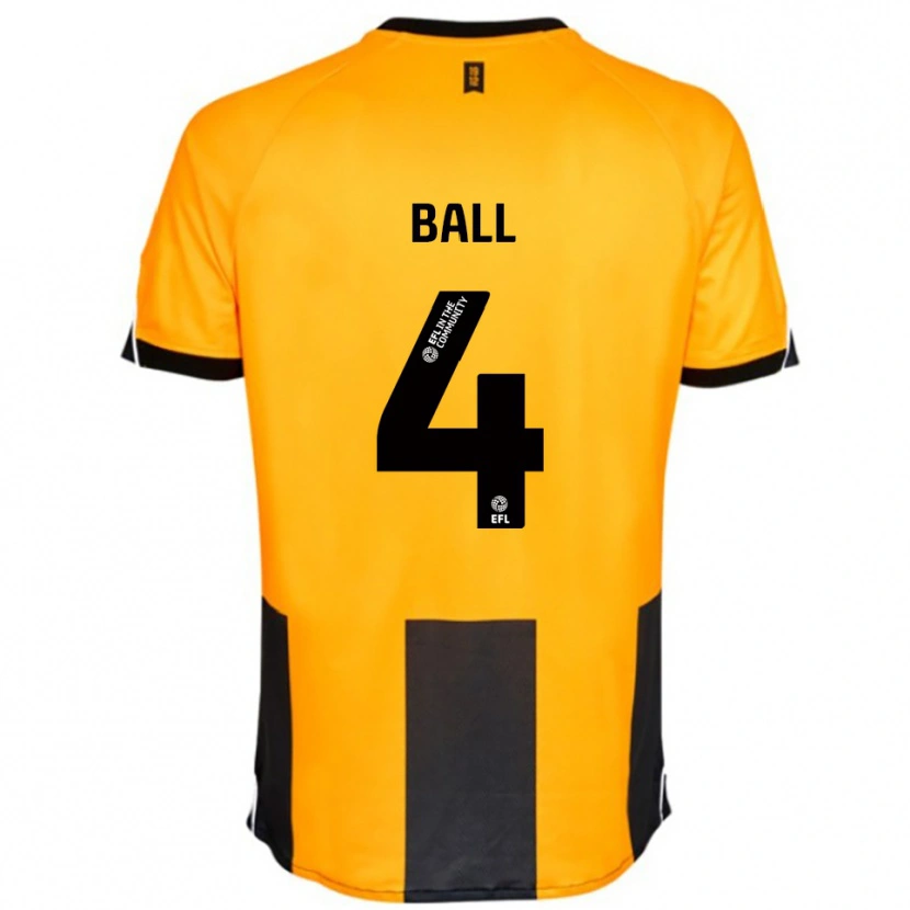 Danxen Heren Dominic Ball #4 Oranje Zwart Thuisshirt Thuistenue 2025/26 T-Shirt