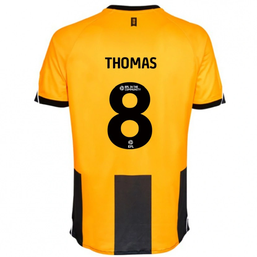 Danxen Heren George Thomas #8 Oranje Zwart Thuisshirt Thuistenue 2025/26 T-Shirt