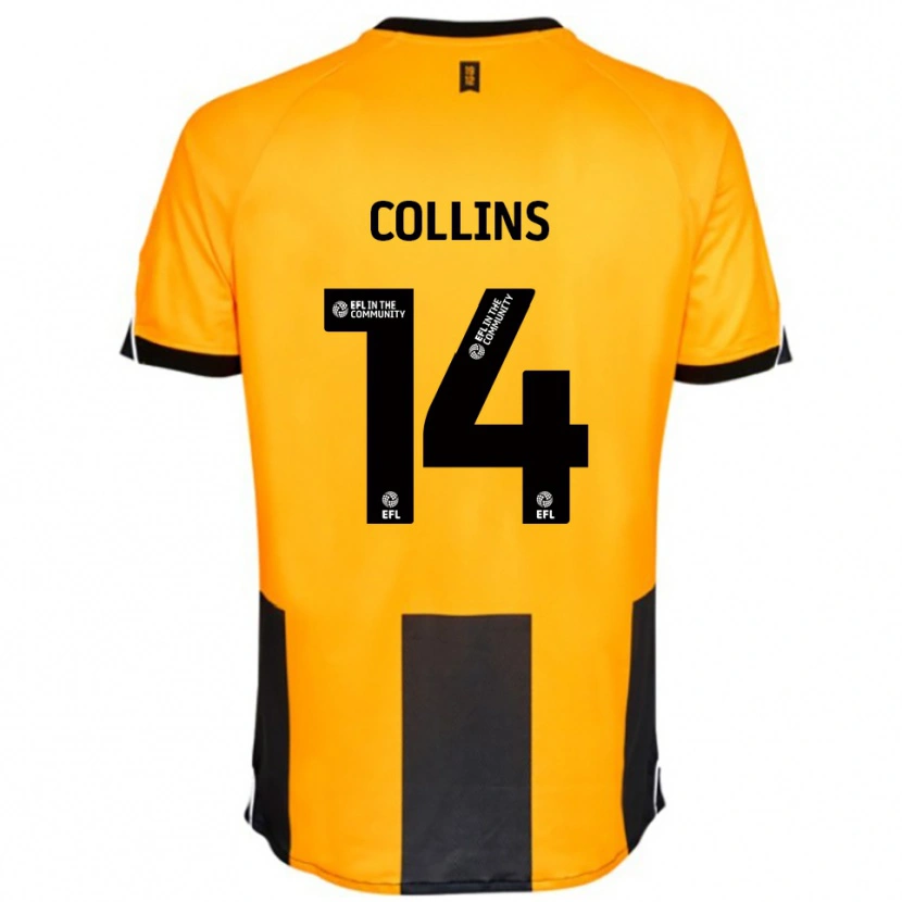 Danxen Heren Natasha Collins #14 Oranje Zwart Thuisshirt Thuistenue 2025/26 T-Shirt