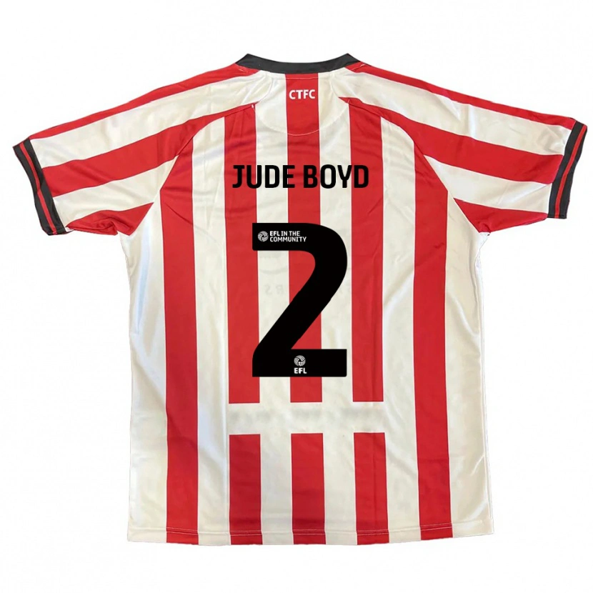 Danxen Heren Arkell Jude-Boyd #2 Rood Wit Zwart Thuisshirt Thuistenue 2025/26 T-Shirt