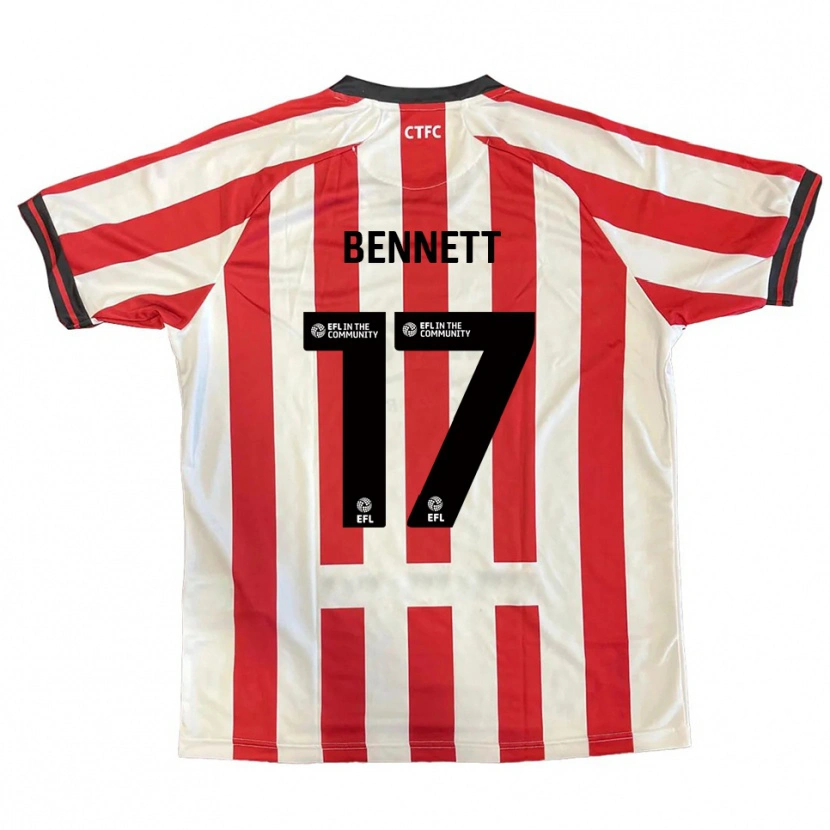 Danxen Heren Scot Bennett #17 Rood Wit Zwart Thuisshirt Thuistenue 2025/26 T-Shirt