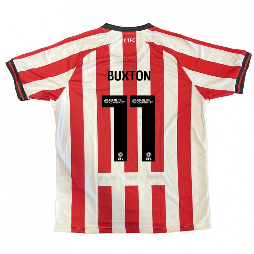 Danxen Heren Charlotte Buxton #11 Rood Wit Zwart Thuisshirt Thuistenue 2025/26 T-Shirt