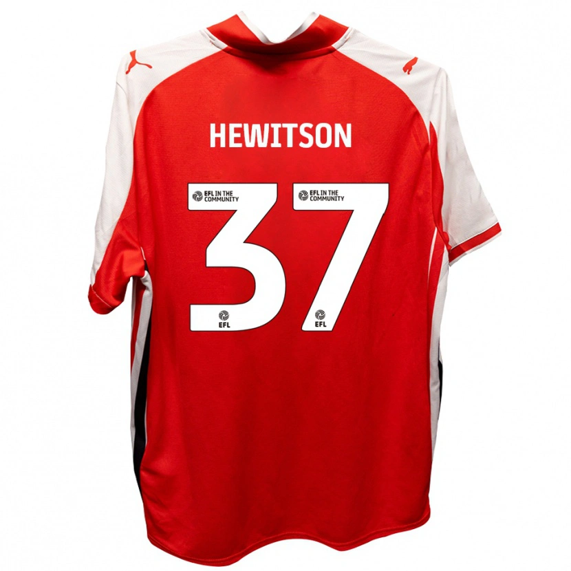 Danxen Heren Luke Hewitson #37 Rood Wit Thuisshirt Thuistenue 2025/26 T-Shirt