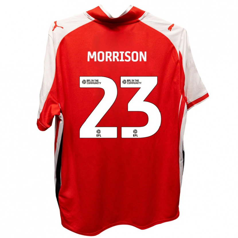 Danxen Heren George Morrison #23 Rood Wit Thuisshirt Thuistenue 2025/26 T-Shirt