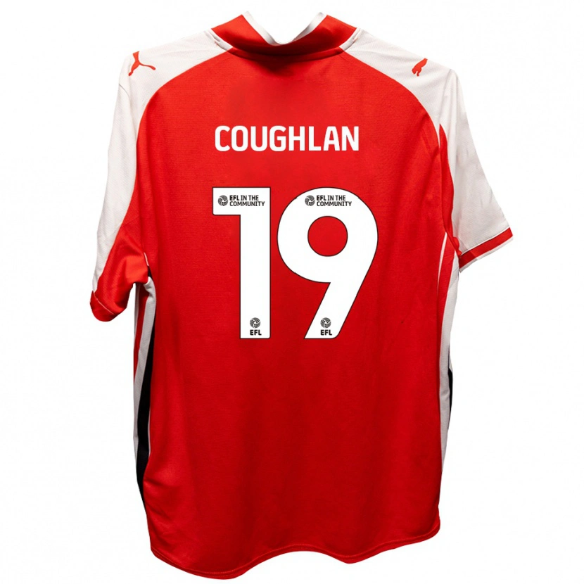 Danxen Heren Ronan Coughlan #19 Rood Wit Thuisshirt Thuistenue 2025/26 T-Shirt
