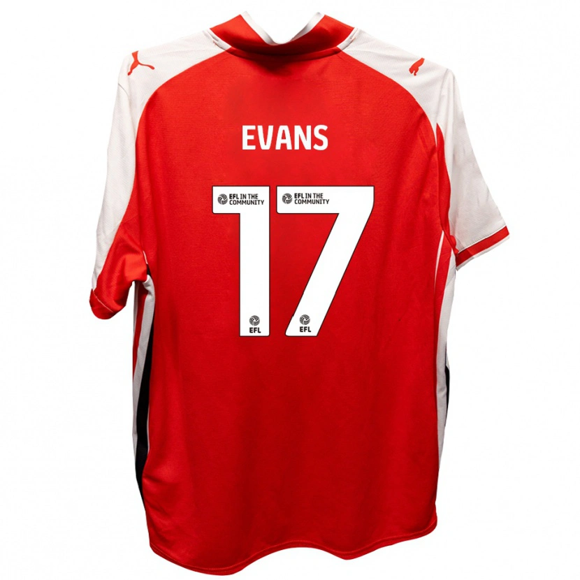 Danxen Heren Ched Evans #17 Rood Wit Thuisshirt Thuistenue 2025/26 T-Shirt